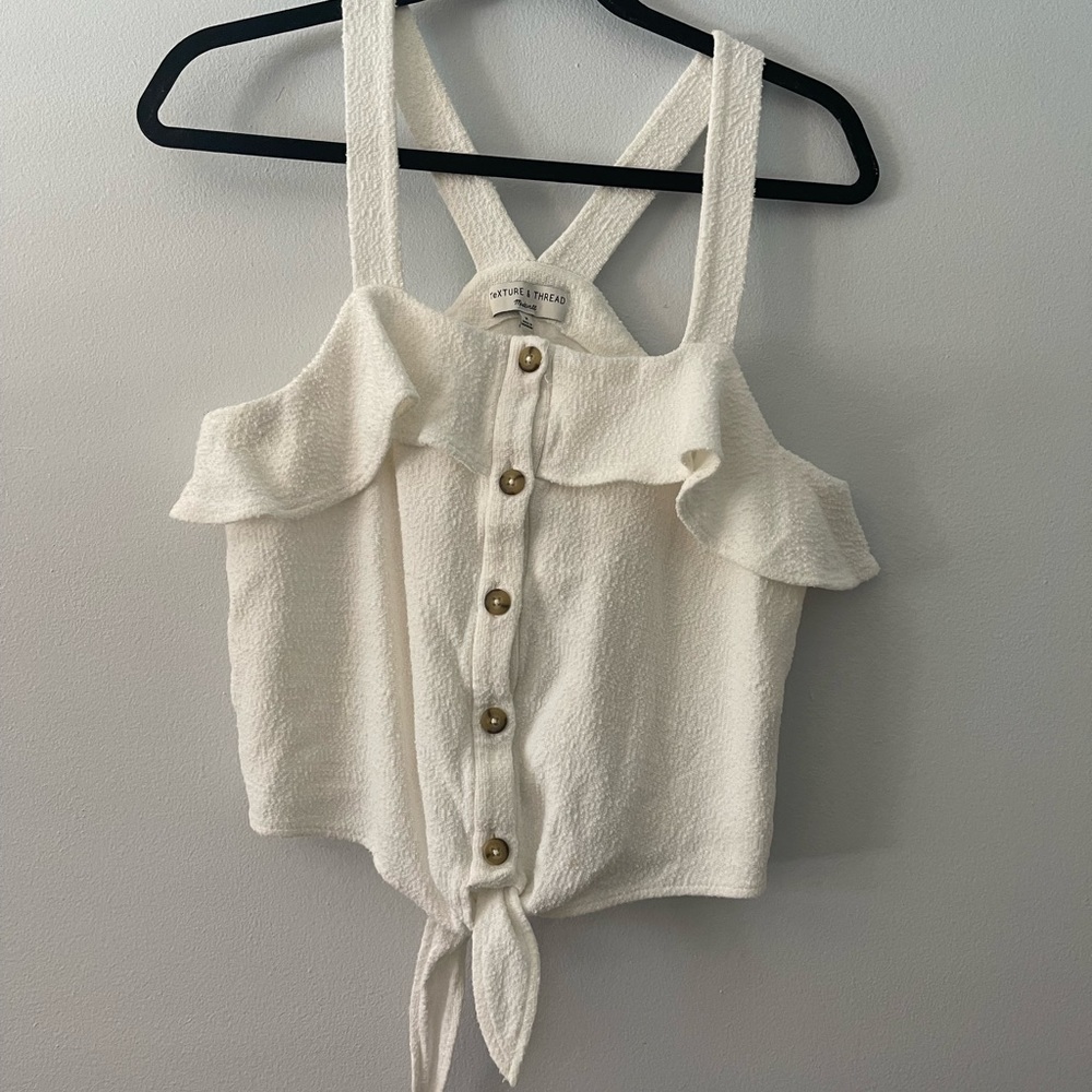 Madewell White Terry Top